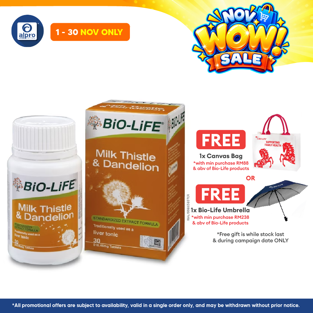 Bio-Life Milk Thistle & Dandelion 30s | Daily Supplement