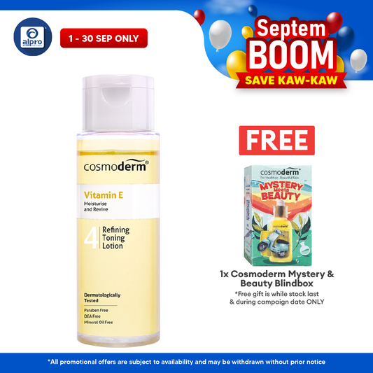 Cosmoderm Vitamin E Refining Toning Lotion 100ml Cosmoderm