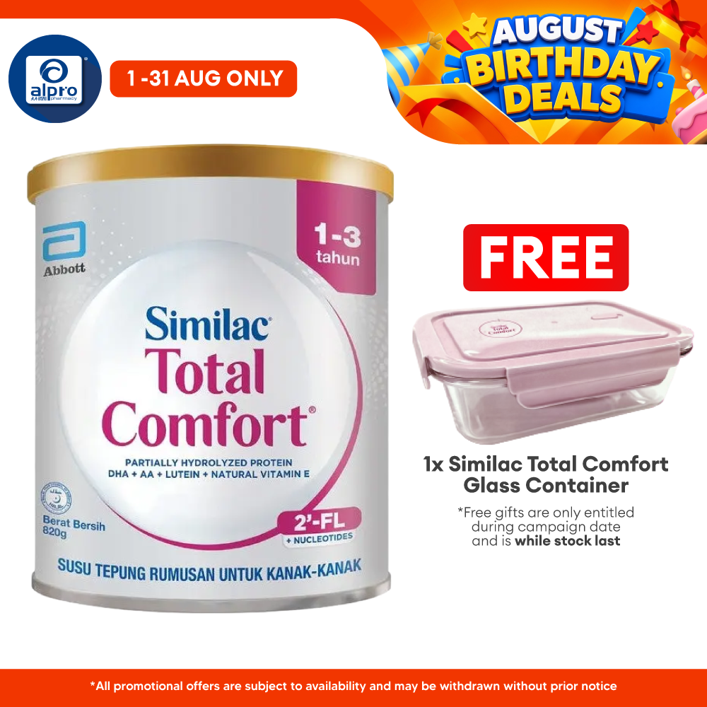 Abbott Similac Total Comfort Plus 1-3 Years Old 820g | Helps Kids with Milk Indigestion Similac