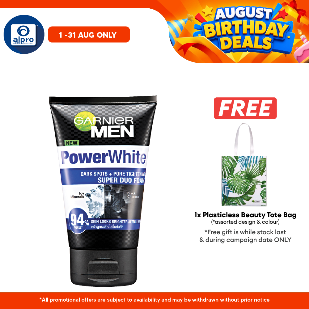Garnier Men Power White Super Duo Foam 100ml Alpro Pharmacy