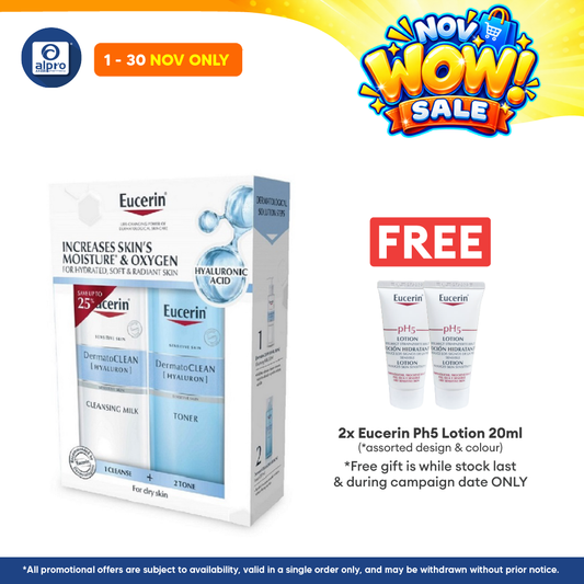 Eucerin Dermatoclean Cleansing Milk & Toner 200ml