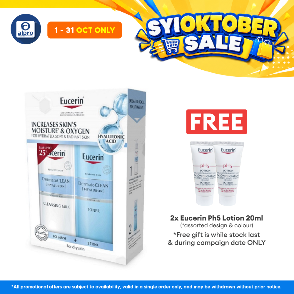 Eucerin Dermatoclean Cleansing Milk & Toner 200ml