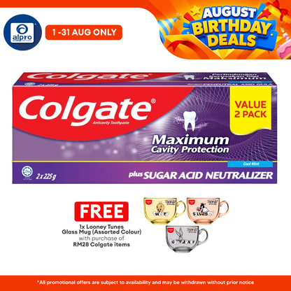 Colgate Sugar Acid Neutralizer 225g 2s | Anticavity Toothpaste Colgate