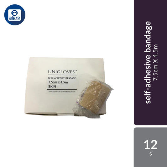 Unigloves Self-adhesive Bandage 7.5cmx4.5m 12s Unigloves