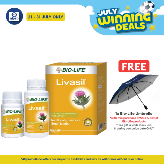 Bio-life Livasil w Milk Thistle 100s FREE 30s | Liver Health Bio-life