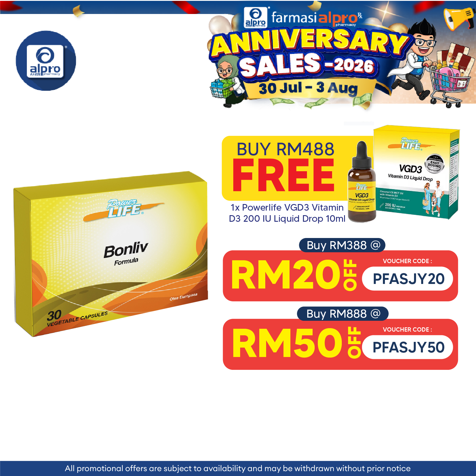 Powerlife Bonliv Formula 30s | Strengthen Bone Powerlife