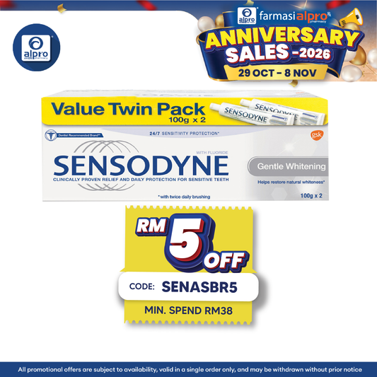 Sensodyne Gentle Whitening 2x100g | Relieve Sensitivity