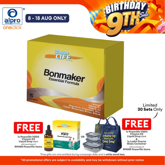 Powerlife Bonmaker Essential Formula 15/box | Bone Health Supplement Powerlife