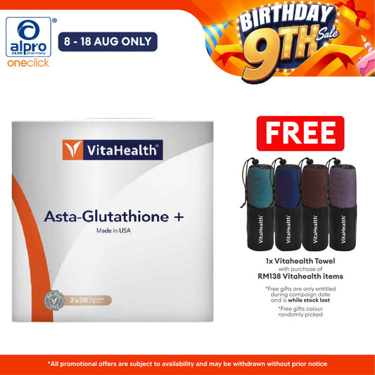 Vitahealth Asta-glutathione Plus 2x30s | Skin Health Vitahealth