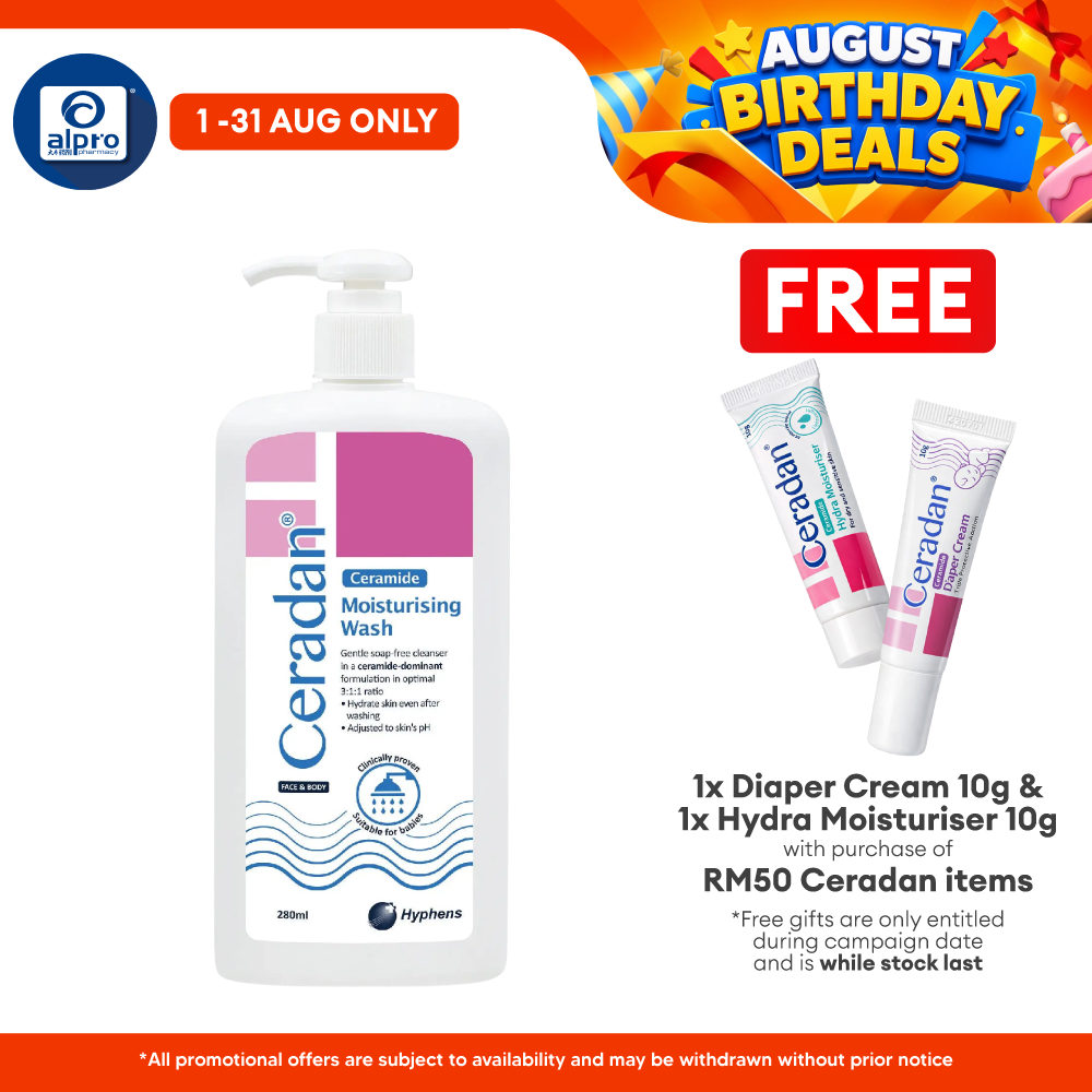 Ceradan Wash 280ml | Effective Treats Dry Skin Ceradan