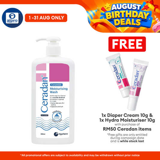 Ceradan Wash 280ml | Effective Treats Dry Skin Ceradan