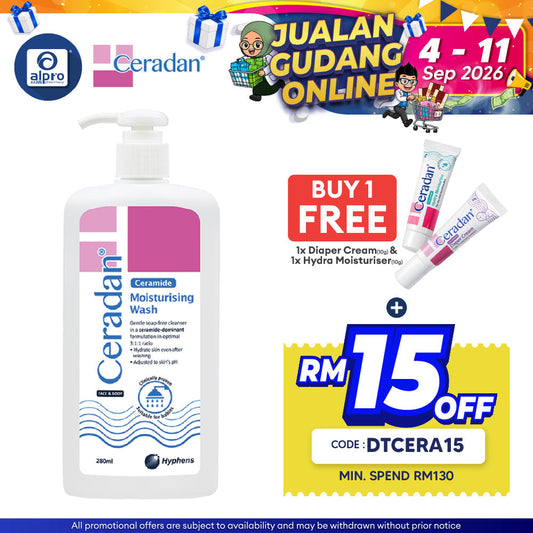 Ceradan Wash 280ml | Effective Treats Dry Skin Ceradan