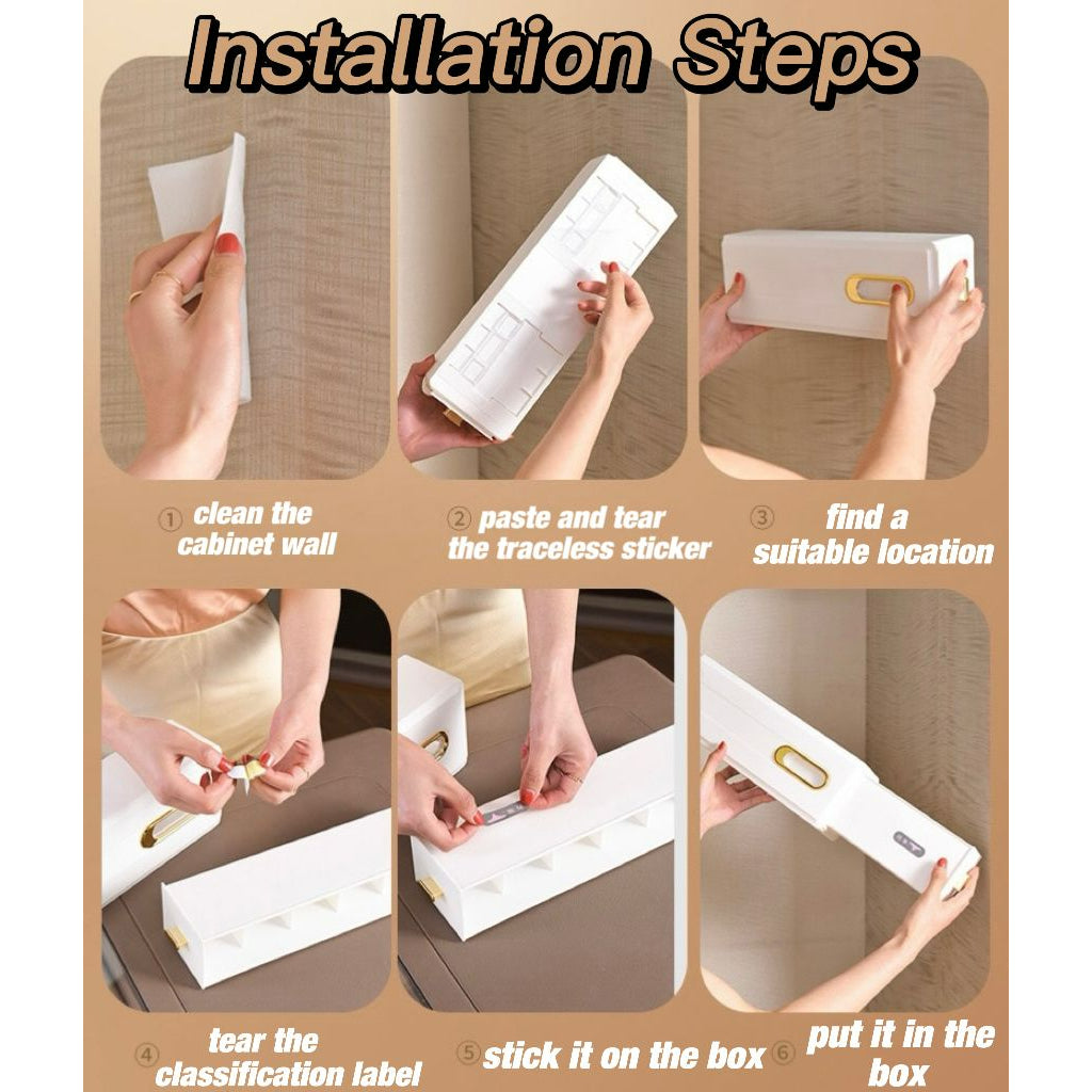 [Group Buy Delivery Starts 27/1/2026] Wall Mounted Sock Storage Box 1s | High Quality Group Buy