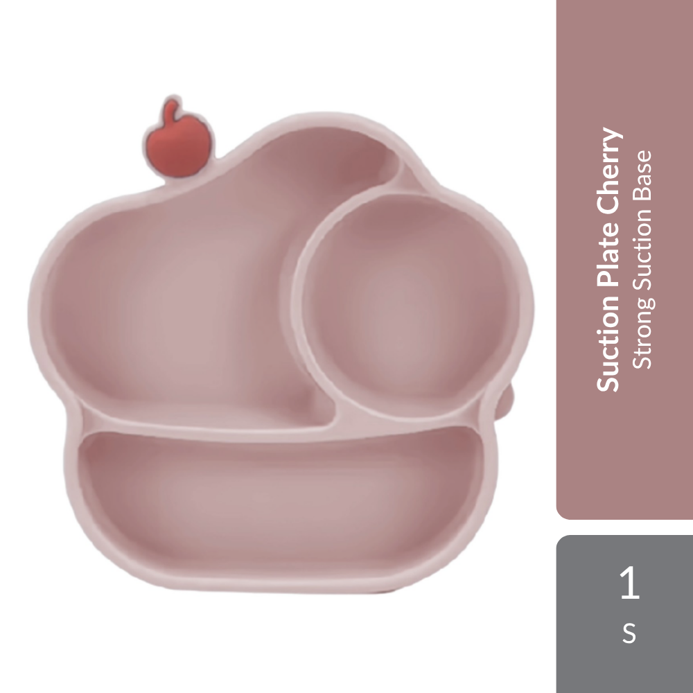 Samu Giken Suction Plate Cherry 1s | Strong Suction Base For Mess-Free Self-Feeding Samu Giken