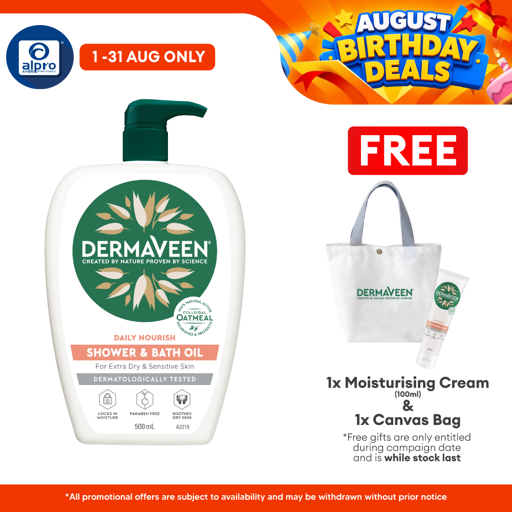 Dermaveen Shower & Bath Oil 500ml | Gentle and Moisturizing Dermaveen