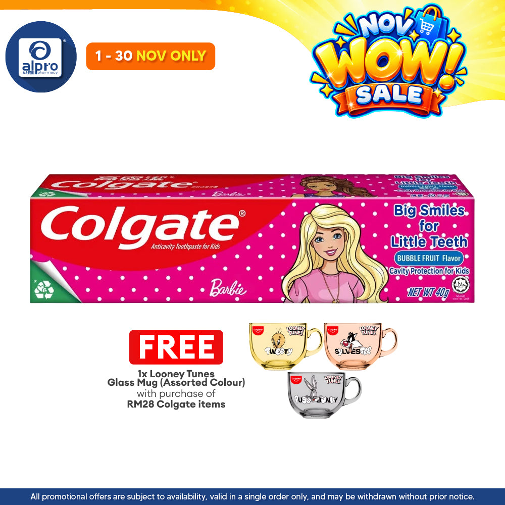 Colgate Toothpaste Barbie Bubble Fruit Kids 40g