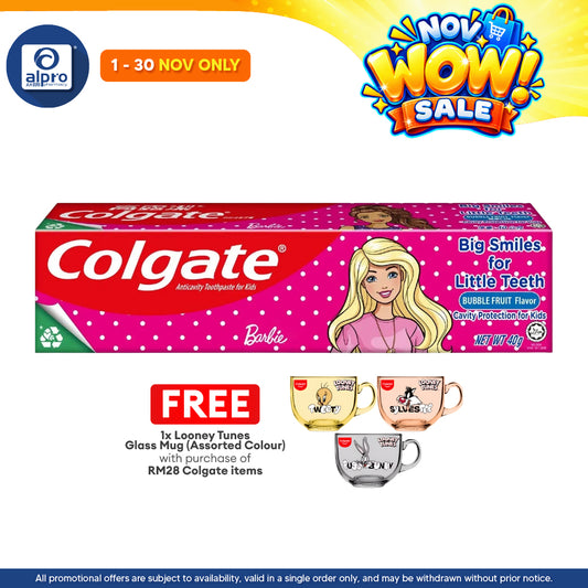 Colgate Toothpaste Barbie Bubble Fruit Kids 40g