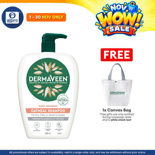 Dermaveen Oatmeal Shampoo 500ml | Nourish Sensitive Scalps