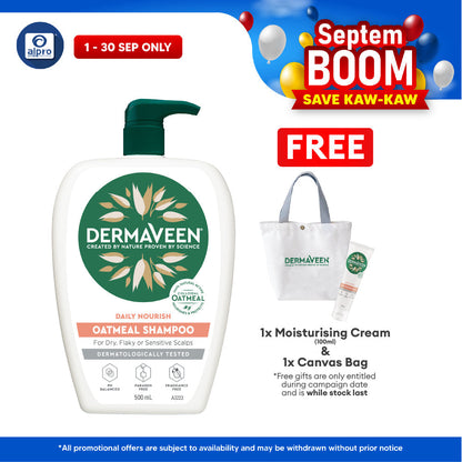 Dermaveen Oatmeal Shampoo 500ml | Nourish Sensitive Scalps Dermaveen