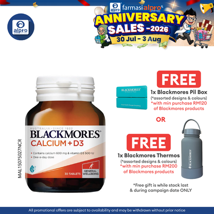 Blackmores Calcium D3 30s | Strengthen Muscles & Bones Blackmores