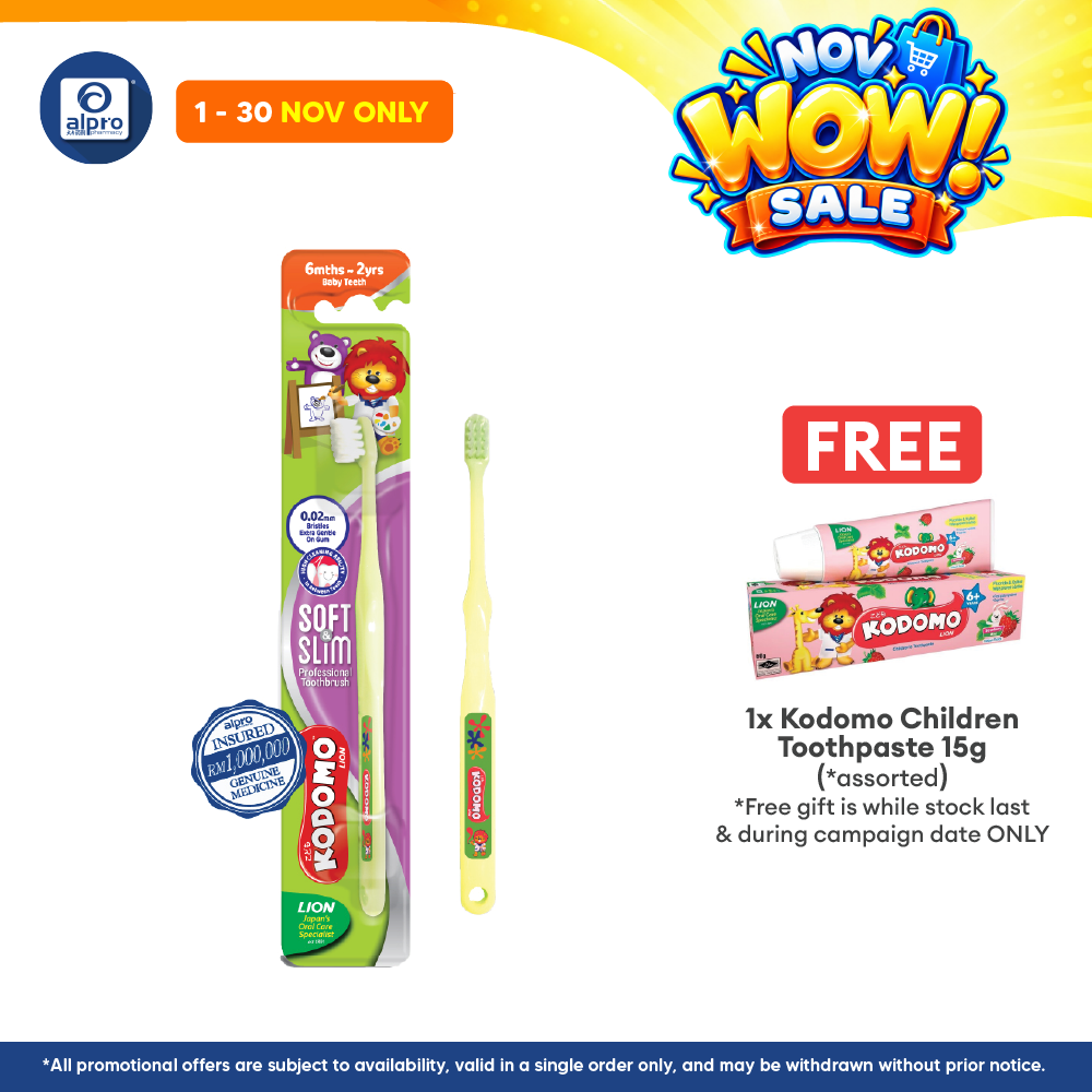 Kodomo Soft & Slim Toothbrush (Baby Teeth) | Suitable for Kids 6Months - 2Years