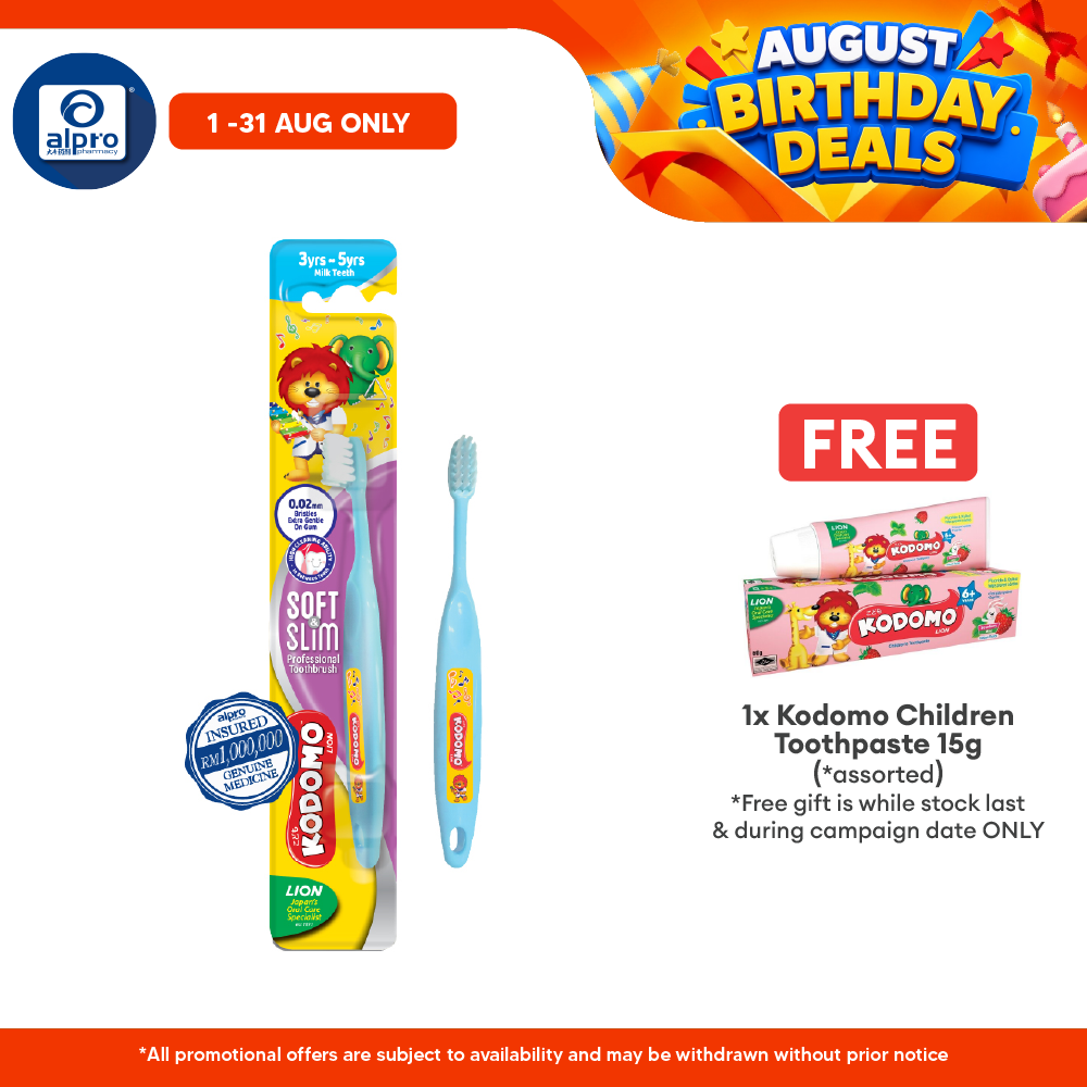 Kodomo Soft & Slim Toothbrush (Milk Teeth) | Suitable for Kids 3Years - 5Years Kodomo