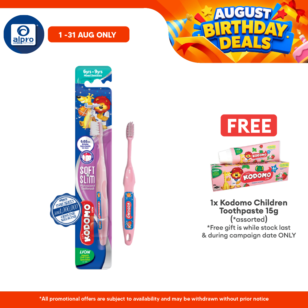 Kodomo Soft & Slim Toothbrush (Mixed Dentition) |  Suitable for Kids 6Years - 9Years Kodomo