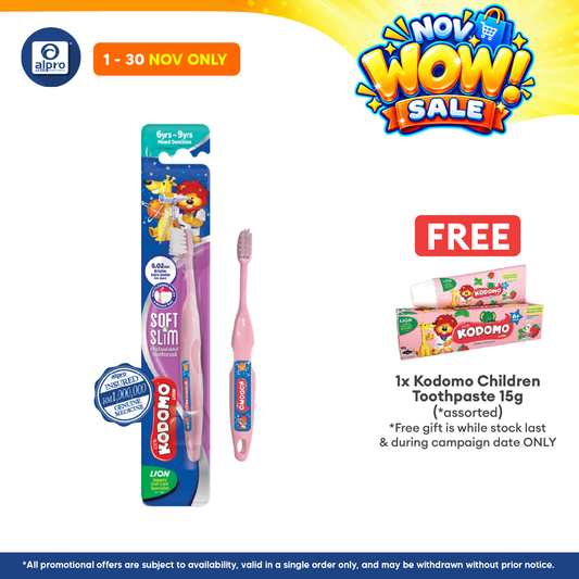 Kodomo Soft & Slim Toothbrush (Mixed Dentition) |  Suitable for Kids 6Years - 9Years