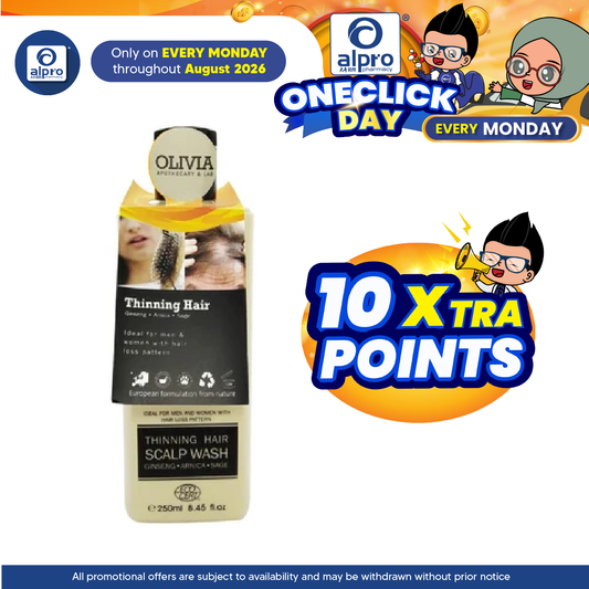 (B) Olivia Thinning Hair Scalp Wash 250ml | Ideal For People With Hair Loss Olivia