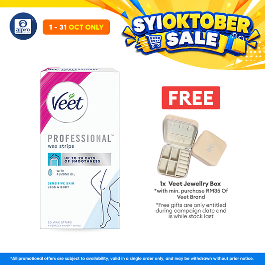 Veet Hair Remover Cold Wax Strips Sensitive Skin 20s