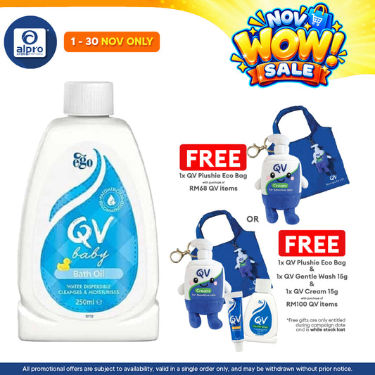 Ego QV Baby Bath Oil 250ml | Suitable Of Delicate Or Sensitive Skin