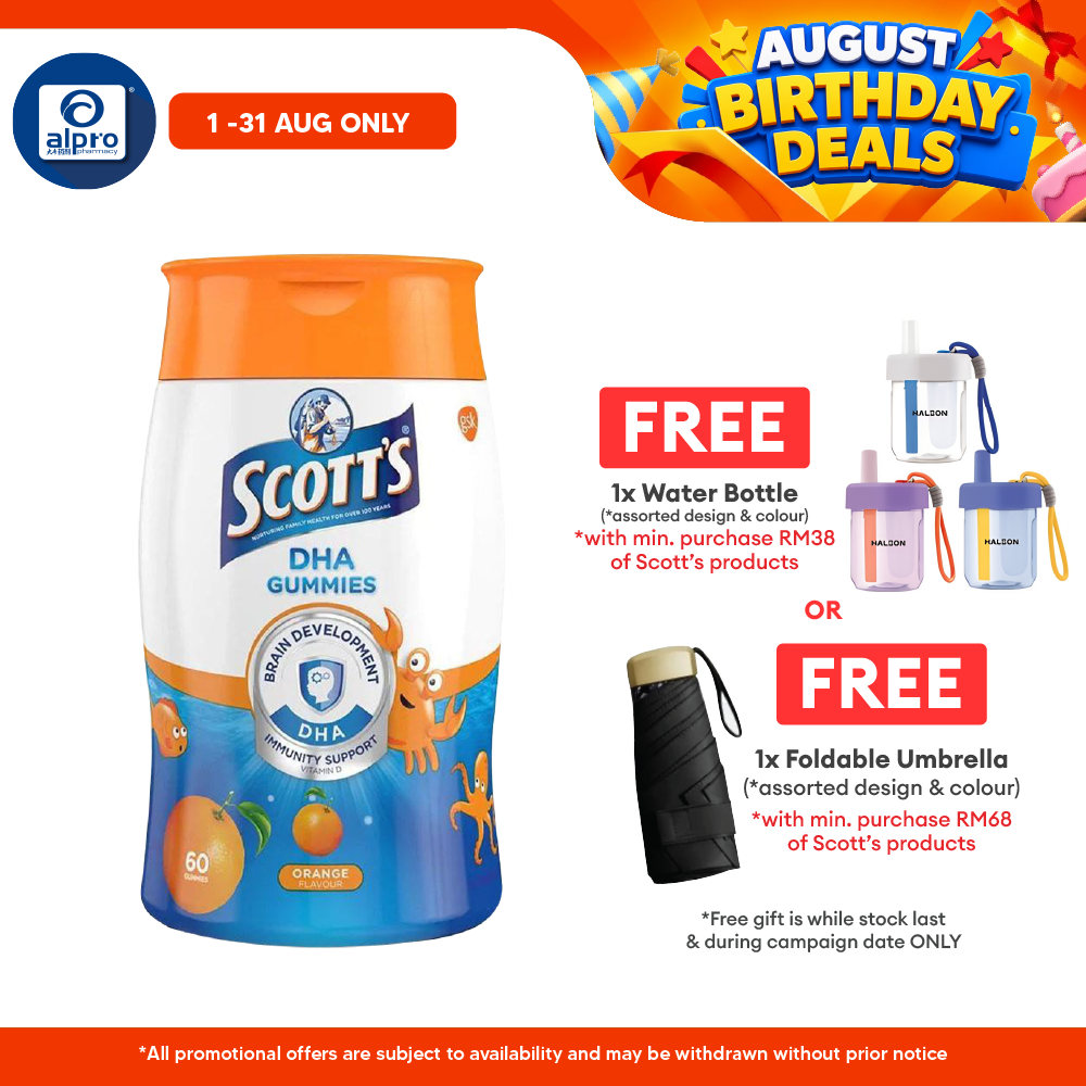 Scotts DHA Gummies Orange 60s | Brain Health Scotts