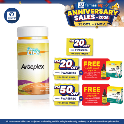 Powerlife Arteplex 330mg 60s | Daily Wellness Support