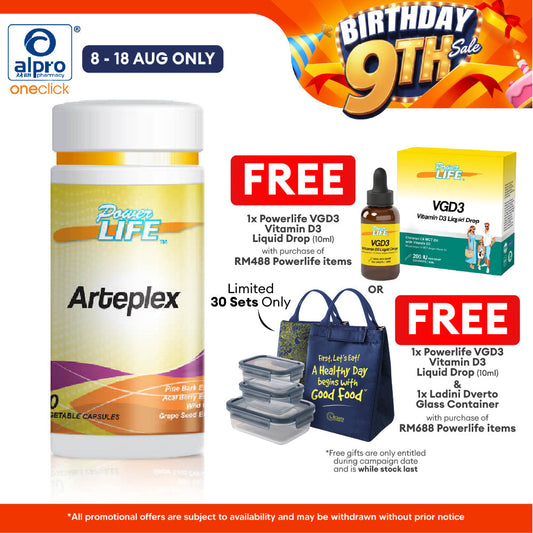Powerlife Arteplex 330mg 60s | Daily Wellness Support Powerlife