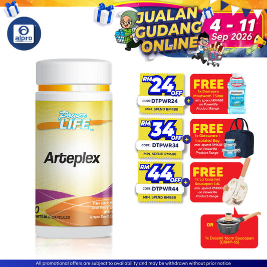 Powerlife Arteplex 330mg 60s | Daily Wellness Support Powerlife