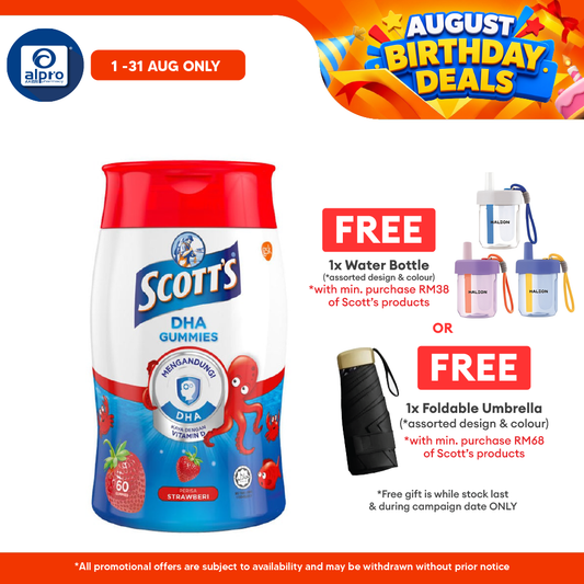 Scotts DHA Gummies Strawberry 60s | Brain Health Scotts