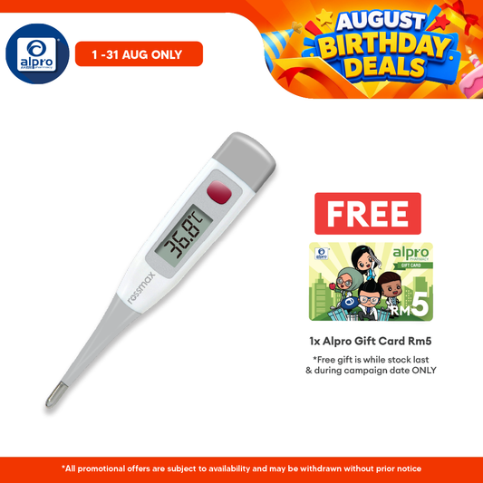 Rossmax Digital Thermometer Tg380 | For Oral, Axillary & Rectal Alpro Pharmacy