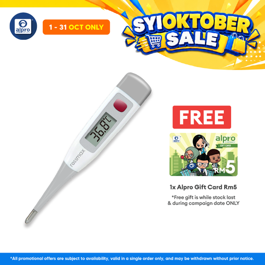 Rossmax Digital Thermometer TG380 | For Oral, Axillary & Rectal