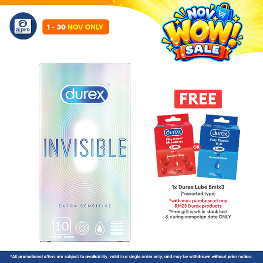 Durex Invisible Extra Thin Extra Sensitive Condom 10s