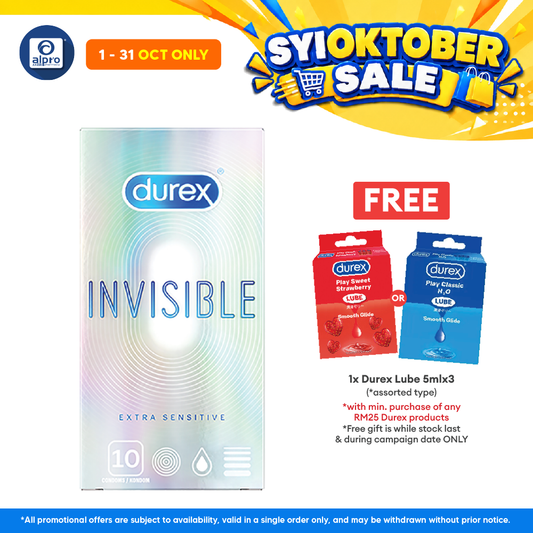 Durex Invisible Extra Thin Extra Sensitive Condom 10s
