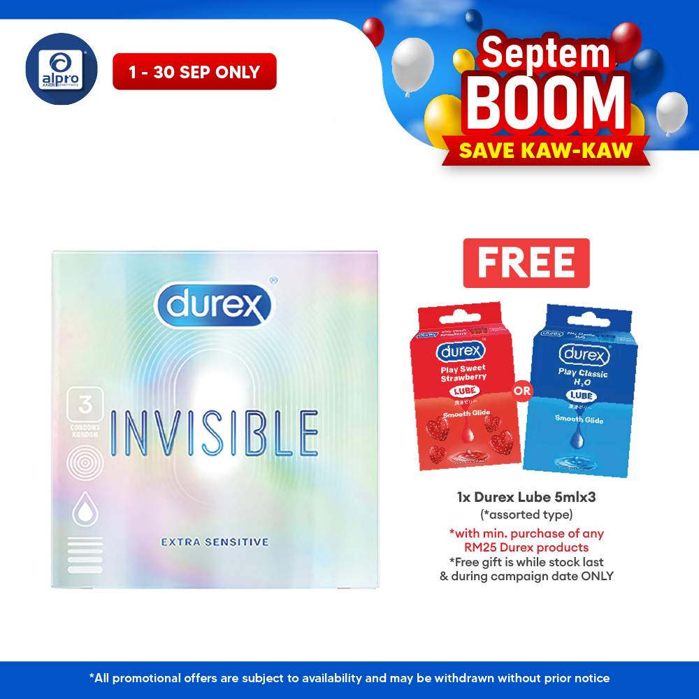 Durex Invisible Extra Thin Extra Sensitive Condom 3s Bonlife