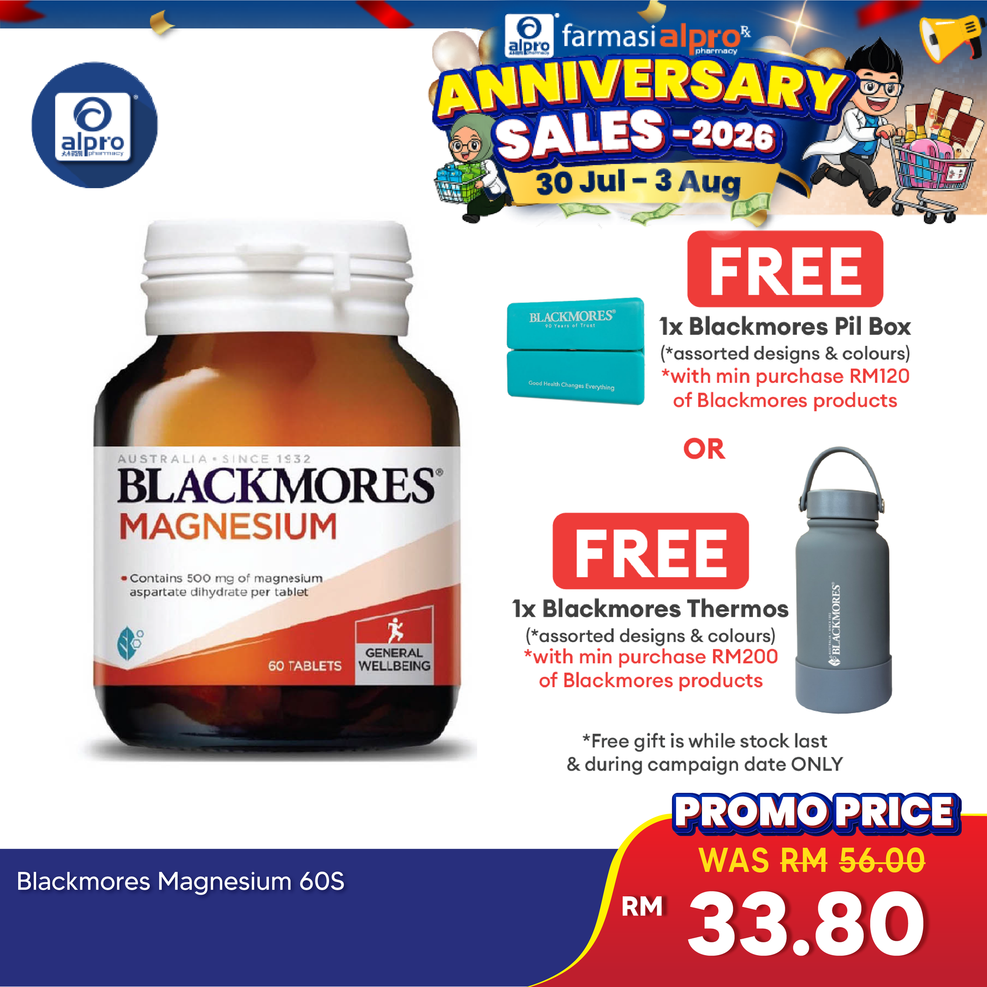 Blackmores Magnesium 60s | Muscle, Heart & Bone Health Blackmores