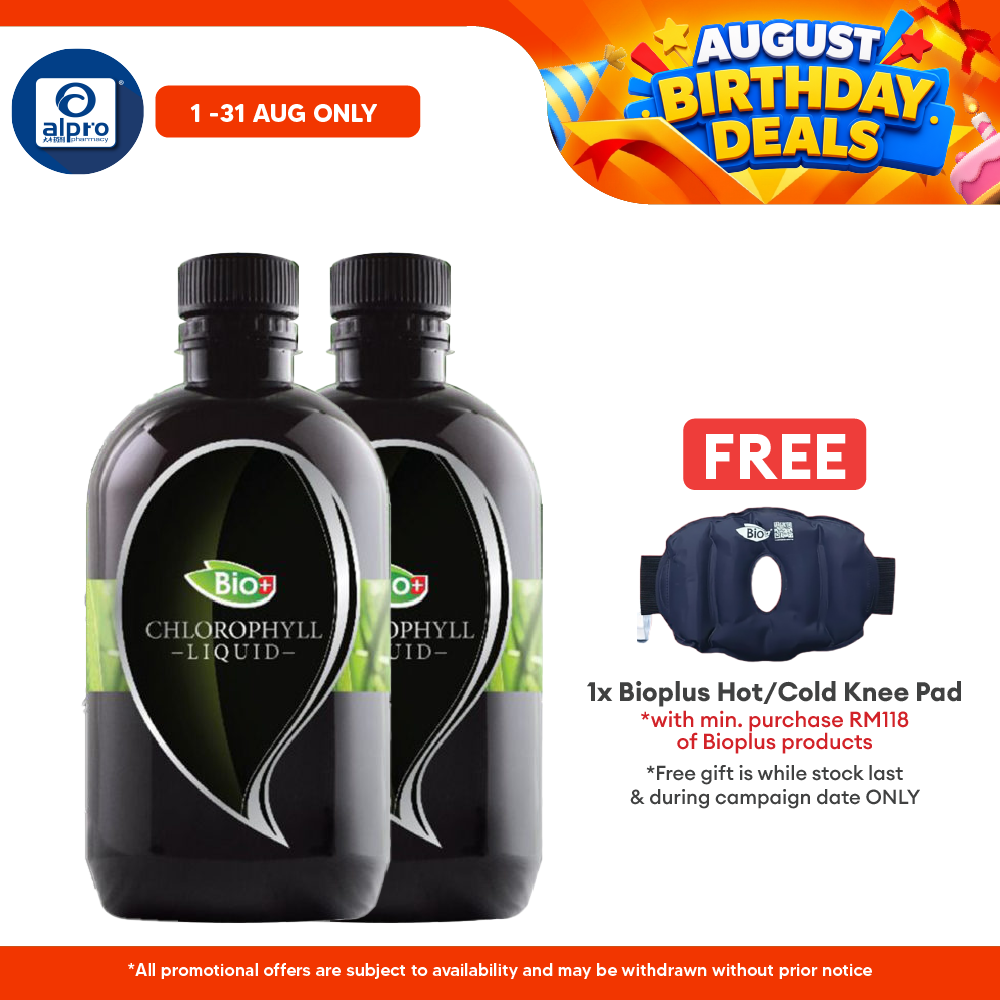 Bioplus Liquid Chlorophyll 2x500ml | Improves Bad Breath Bioplus