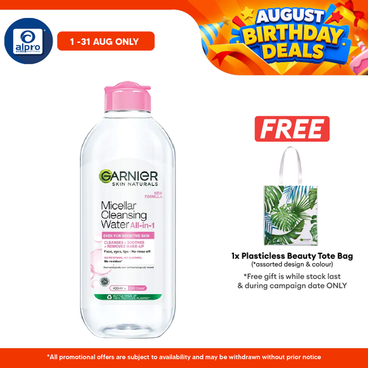 Garnier Micellar Cleansing Water Pink 400ml Eye Mo