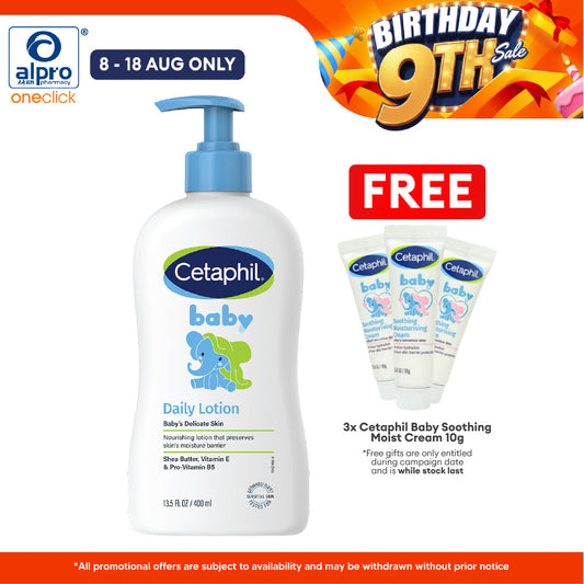 Cetaphil Baby Daily Lotion 400ml | Moisturize and Protect Baby Skin Cetaphil Baby