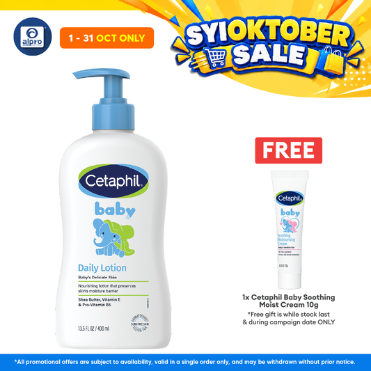 Cetaphil Baby Daily Lotion 400ml | Moisturize and Protect Baby Skin