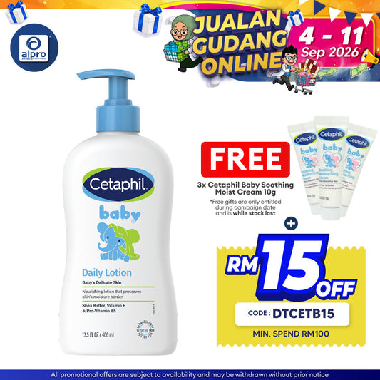 Cetaphil Baby Daily Lotion 400ml | Moisturize and Protect Baby Skin Cetaphil Baby