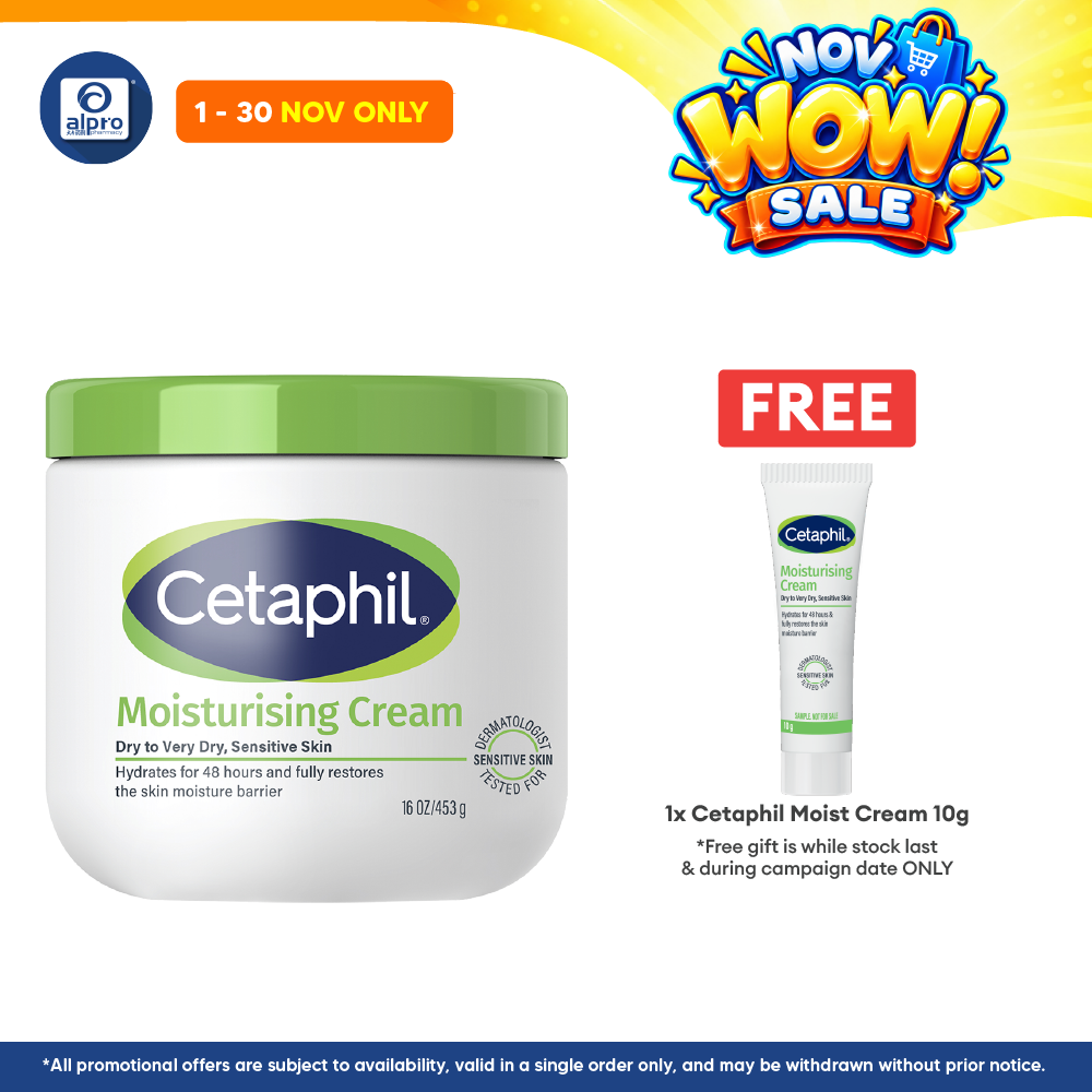 Cetaphil Moisturizing Cream 453gm | Relieve Severely Dry Skin