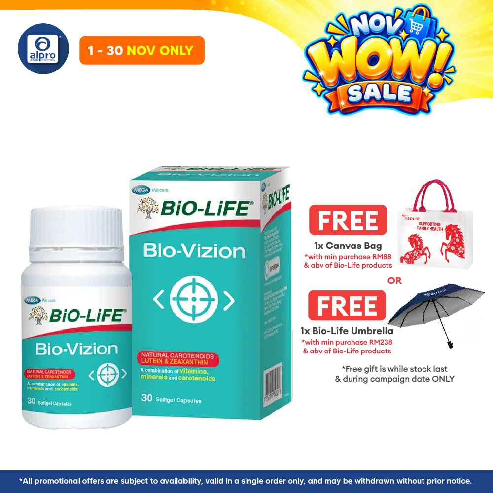 Bio-life Bio-vizion 30s | Shields Eyes From Blue Light & UV Damage