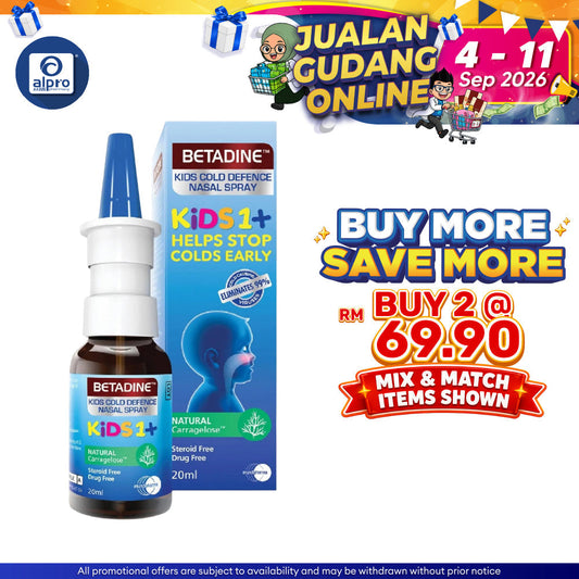 Betadine Kids Cold Defence Nasal Spray 20ml Yu Yee
